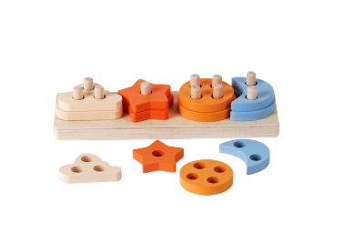 Shape Sorting Board & Stacking Toys for Toddlers Montessori Puzzles