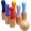 Mini Bowling Set, Wooden Tabletop Bowling Game Desk Toys Carrying Bag