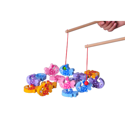 Montessori Wooden Fishing Game for Toddlers Fine Motor Skills