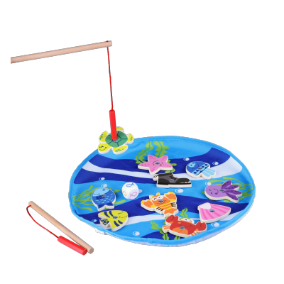 Fishing Game Magnetic Wooden Fishing Game for Toddlers and Preschoolers Magnetic Wood Rod