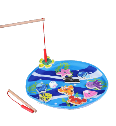 Fishing Game Magnetic Wooden Fishing Game for Toddlers and Preschoolers Magnetic Wood Rod