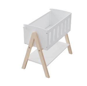 Wooden Doll Furniture Height Adjustable Crib with adjustable Height  Storage for 18 inches Doll