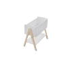 Wooden Doll Furniture Height Adjustable Crib with adjustable Height  Storage for 18 inches Doll