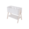 Wooden Doll Furniture Height Adjustable Crib with adjustable Height  Storage for 18 inches Doll