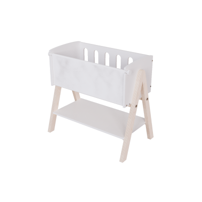Wooden Doll Furniture Height Adjustable Crib with adjustable Height  Storage for 18 inches Doll