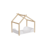 Wooden Baby Doll Bed with White Bedding Kit for 18 inch Dolls