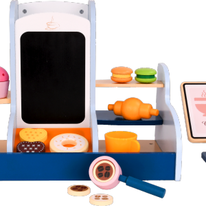 Forestoy Wooden Coffee Shop with Accessories Montessori Toy Role Play Toys