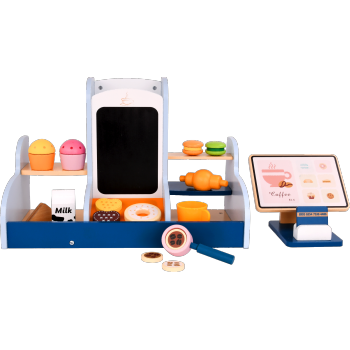Forestoy Wooden Coffee Shop with Accessories Montessori Toy Role Play Toys