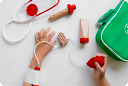 wooden doctor kits toys
