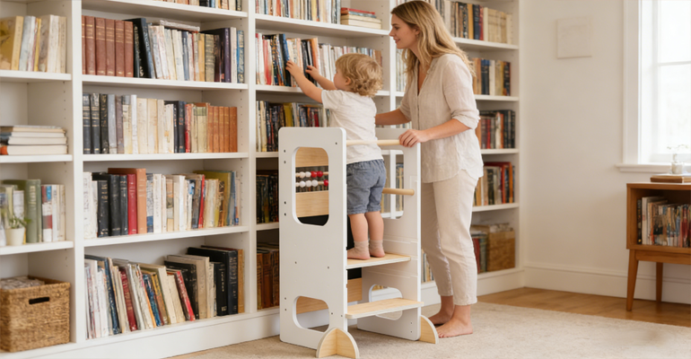 wooden learning tower