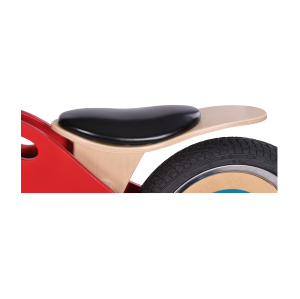 Red Color Printed Wooden Balance Bike With EVA and Rubber Tire Balance Bike with PU Seat