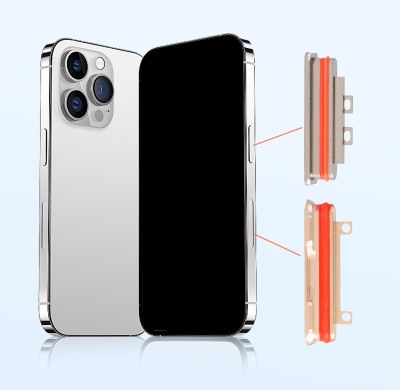 Silicone and metal overmolding for 3C electronics industry Rubber mold processing Mobile phone side button waterproof packaging
