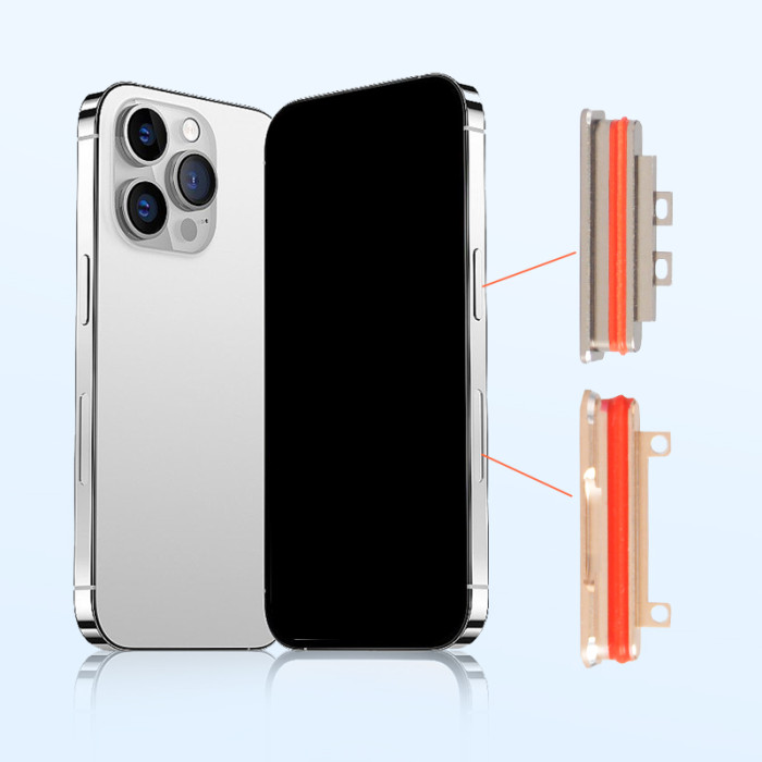 Silicone and metal overmolding for 3C electronics industry Rubber mold processing Mobile phone side button waterproof packaging