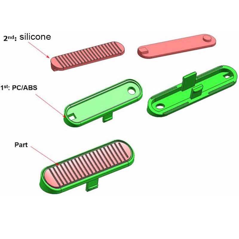 silicone with PC/ABS overmolding