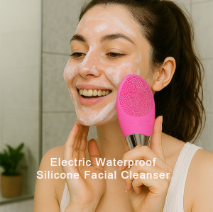 Customizable OEM Deep Clean Electric Waterproof Silicone Facial Cleansing Brush | ODM Skincare Tool for Professional Brands in North America | Perfect Overmolding Solution for High-Quality Silicone Products