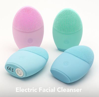 Sonic Silicone Facial Cleanser – Waterproof Rechargeable Face Brush for Deep Pore Cleansing & Gentle Exfoliation