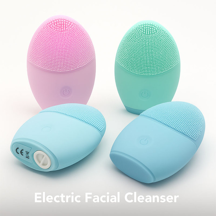 Sonic Silicone Facial Cleanser – Waterproof Rechargeable Face Brush for Deep Pore Cleansing & Gentle Exfoliation