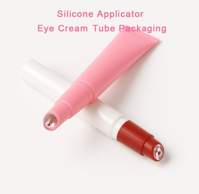 Custom Silicone Applicator Eye Cream Tube Packaging for OEM & ODM - Featuring Soft Touch Massage Tip for Optimal User Experience and Enhanced Product Appeal定制硅胶涂抹眼霜管包装，适用于 OEM & ODM - 特点是柔软的按摩尖端，提供最佳的用户体验和增强的产品吸引力
