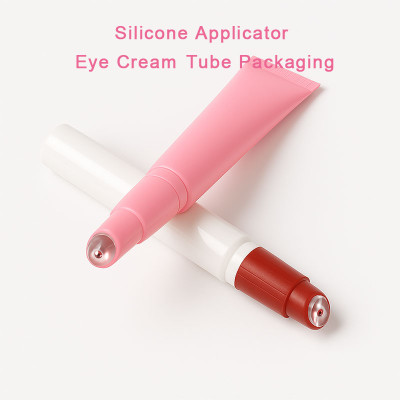 Custom Silicone Applicator Eye Cream Tube Packaging for OEM & ODM - Featuring Soft Touch Massage Tip for Optimal User Experience and Enhanced Product Appeal定制硅胶涂抹眼霜管包装，适用于 OEM & ODM - 特点是柔软的按摩尖端，提供最佳的用户体验和增强的产品吸引力