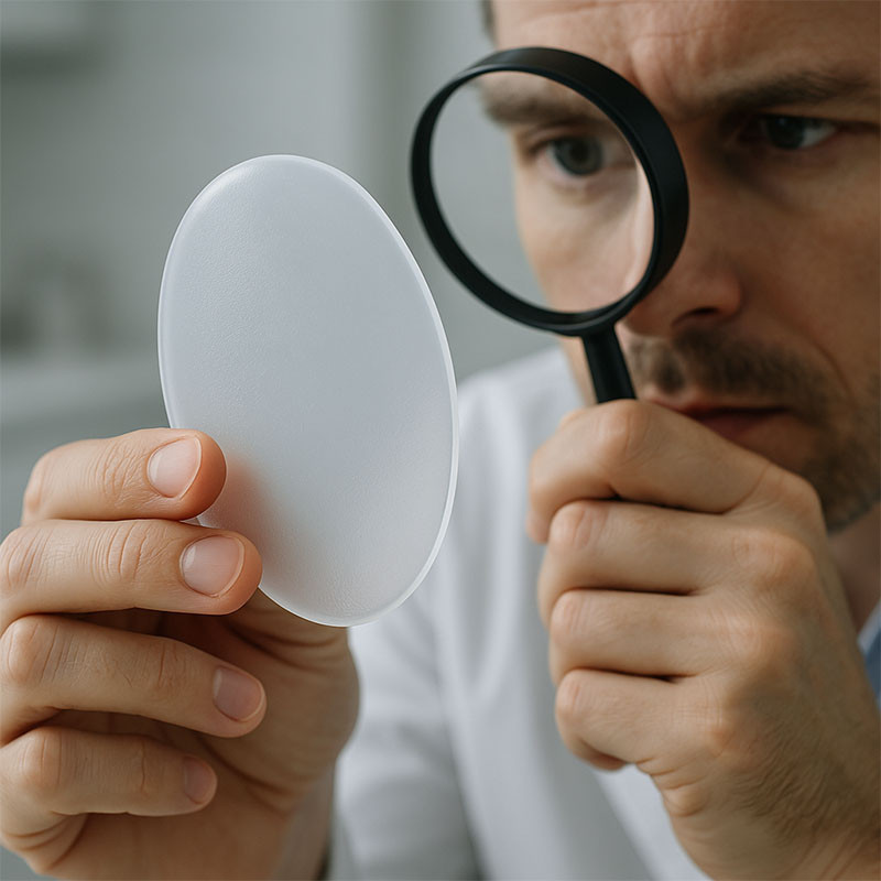Medical-grade translucent silicone