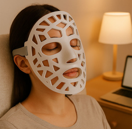 医療グレードのカスタムシリコン製赤色光療法マスク OEM LEDフェイシャルスキンケアマスクメーカー