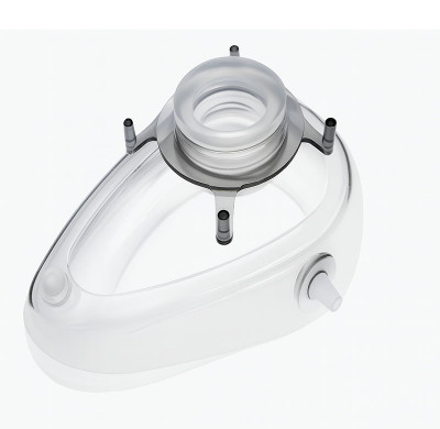 Masque respiratoire en silicone médical sur mesure | Masque respiratoire moulé par injection LSR pour applications CPAP, anesthésie et ventilation artificielle