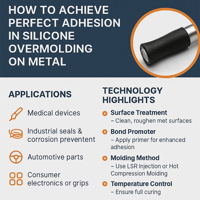 How to Achieve Perfect Adhesion in Silicone Overmolding on Metal