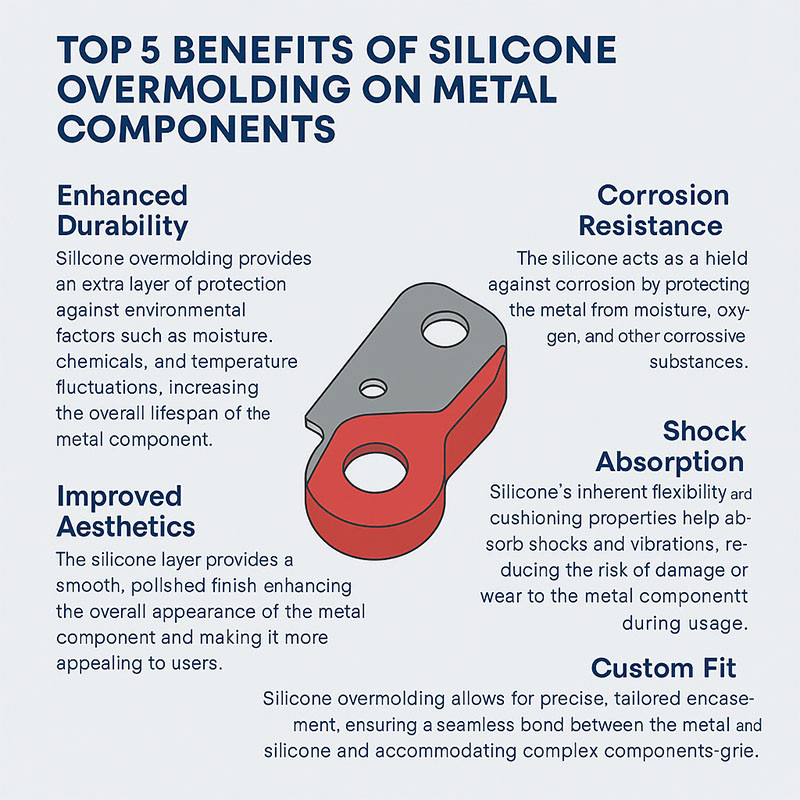Top 5 Benefits of Silicone Overmolding on Metal Components