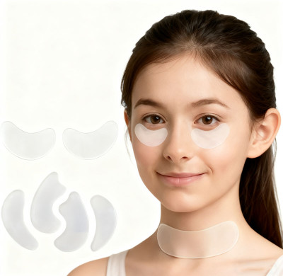Reusable Medical-Grade Silicone Eye Pad & Face Lifting Patch Set  Forehead  Neck Chest & Under-Eye Anti-Wrinkle Pads