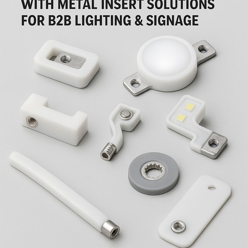 Top 7 Custom Silicone Overmolding with Metal Insert Solutions for B2B Lighting & Signage