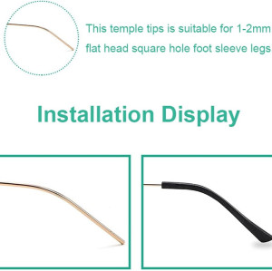 Soft Silicone Anti-Slip Eyeglass Temple End Tips Replacement Temple Covers for Flat & Thin Eyeglass Legs | OEM Manufacturer