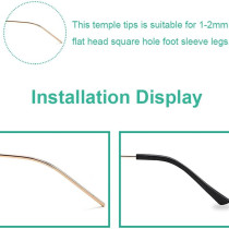 Soft Silicone Anti-Slip Eyeglass Temple End Tips Replacement Temple Covers for Flat & Thin Eyeglass Legs | OEM Manufacturer