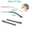 Soft Silicone Anti-Slip Eyeglass Temple End Tips Replacement Temple Covers for Flat & Thin Eyeglass Legs | OEM Manufacturer