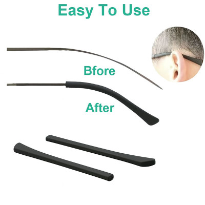 Soft Silicone Anti-Slip Eyeglass Temple End Tips Replacement Temple Covers for Flat & Thin Eyeglass Legs | OEM Manufacturer