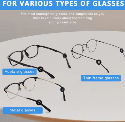 Silicone Round Anti-Slip Eyeglass Ear Hook Comfortable Eyewear Temple Tip Holder for Secure Fit | OEM Manufacturer