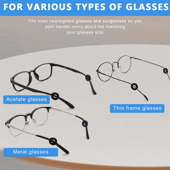 Silicone Round Anti-Slip Eyeglass Ear Hook Comfortable Eyewear Temple Tip Holder for Secure Fit | OEM Manufacturer