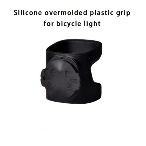 Durable silicone overmolded bicycle light grip with wear resistance and long lifespan for outdoor OEM applications.
