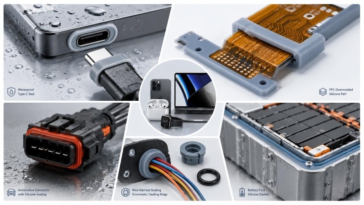 Silicone materials for electronics and automotive sealing applications
