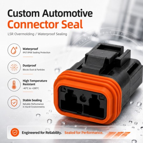 Custom Automotive Connector Silicone Seal | SiliconePlus