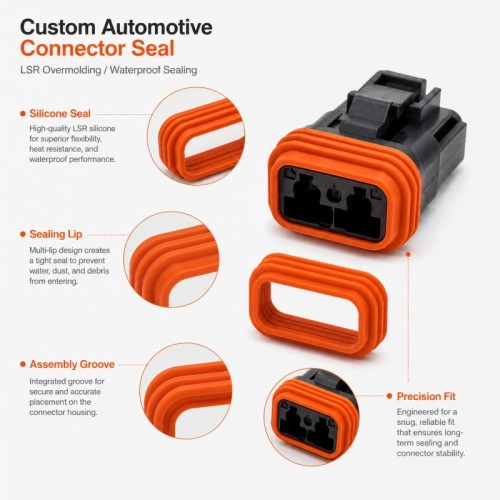 Custom Automotive Connector Silicone Seal | SiliconePlus