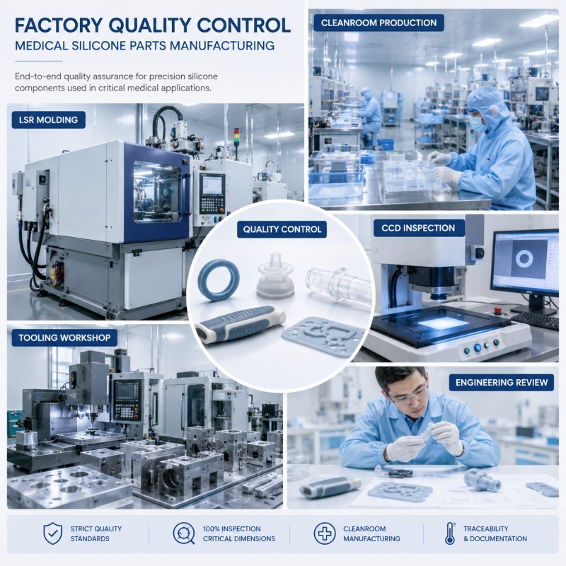Medical silicone parts factory quality control