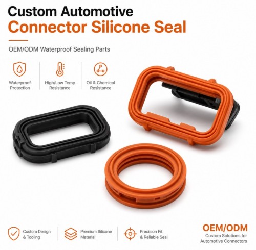 Custom Automotive Connector Silicone Seal | LSR Overmolding OEM Manufacturer
