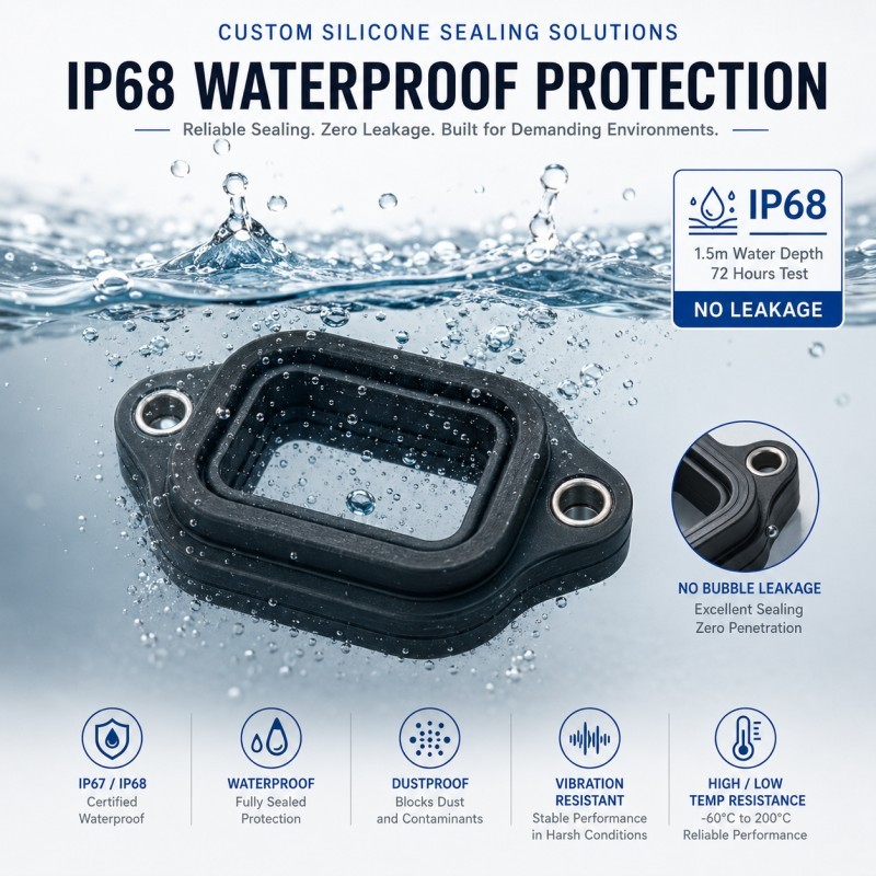 IP68 waterproof automotive silicone seal test