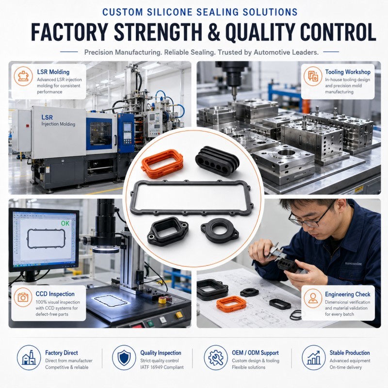 Automotive silicone parts factory quality control