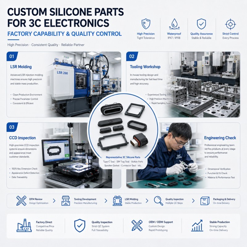 Electronic silicone parts factory quality control