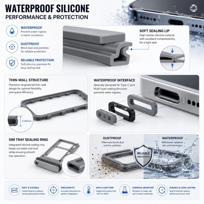 Mobile phone waterproof silicone material performance