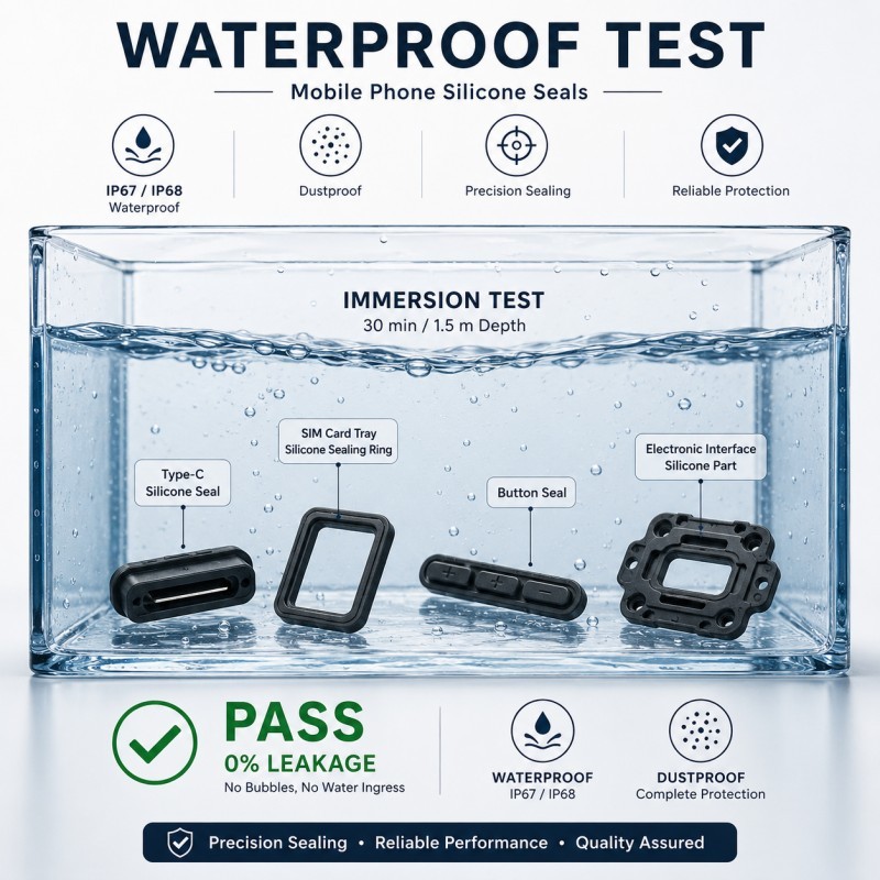 IP68 mobile phone silicone seal test