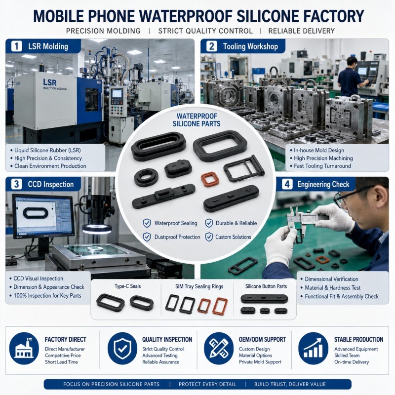 Mobile phone waterproof silicone factory quality control