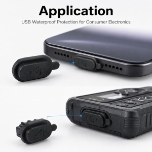 USB Port Silicone Waterproof Plug for 3C Electronics