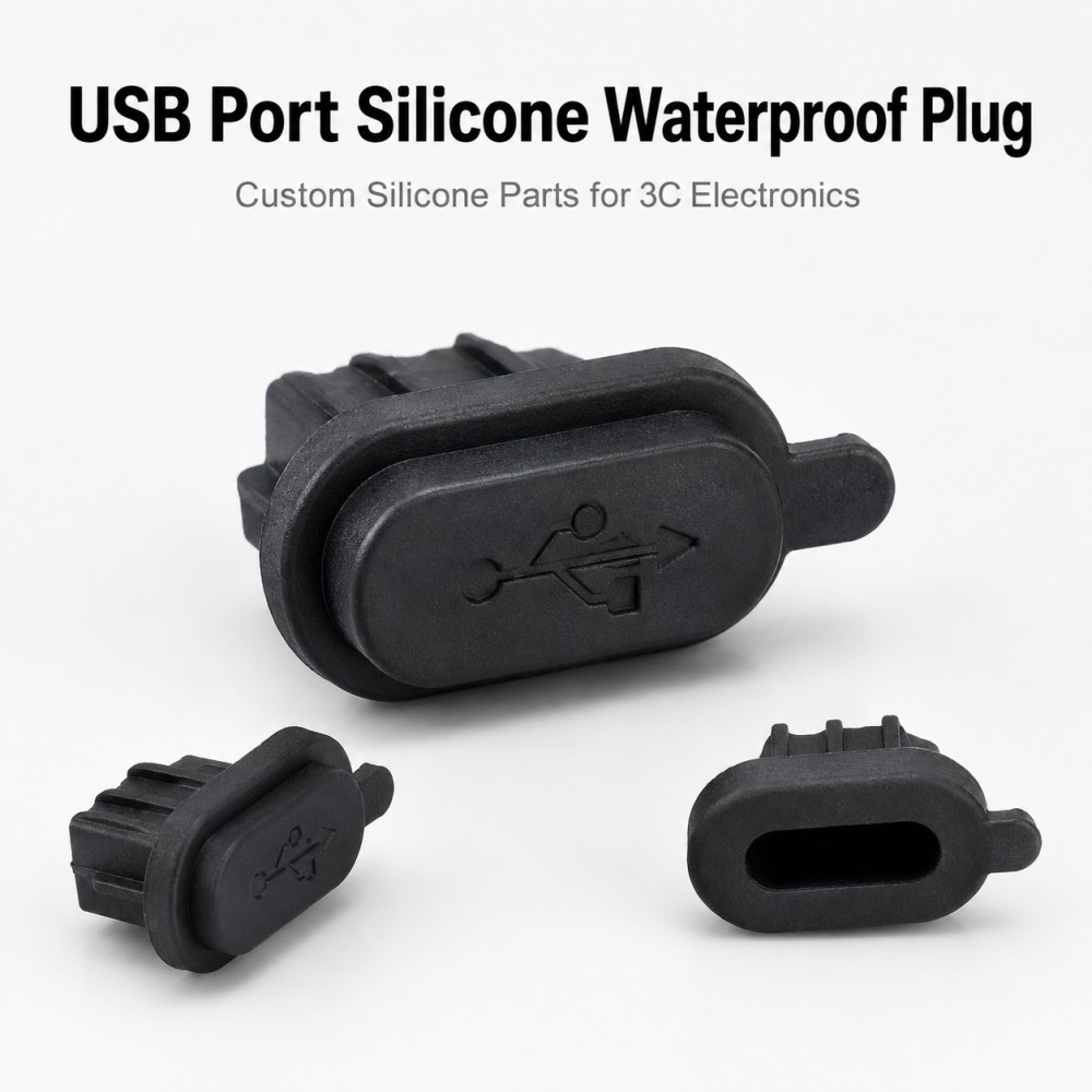 USB port silicone waterproof plug